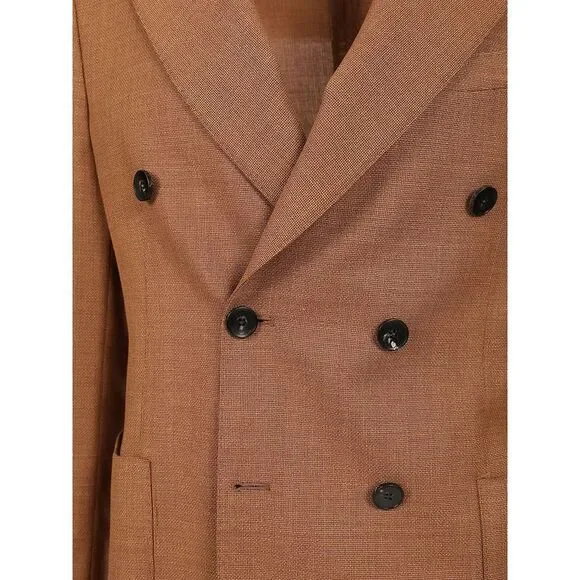 Guarinucci Men Double-Breasted Wool Blazer